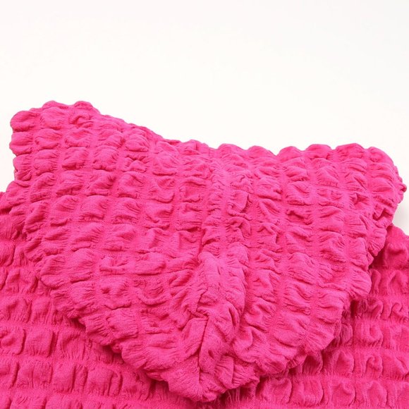 COPY - Rose Waffle Textured Drawstring Pullover Hoodie - - Picture 13 of 15